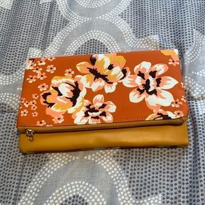 Colorful fold over clutch